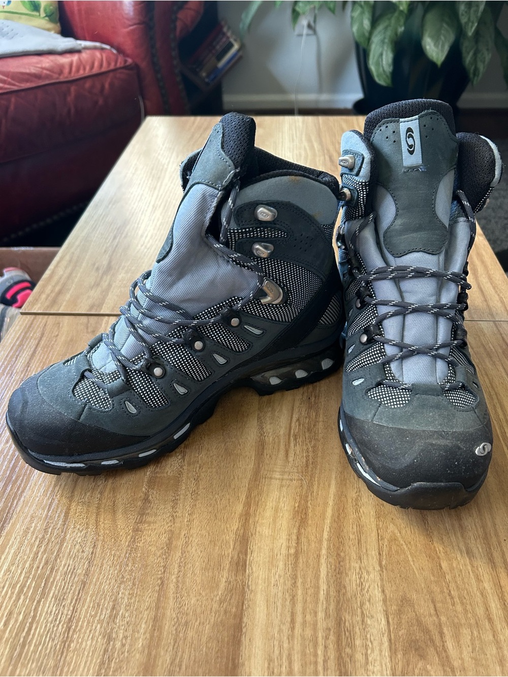 Salomon Men's Grey and Black Hiking Boots